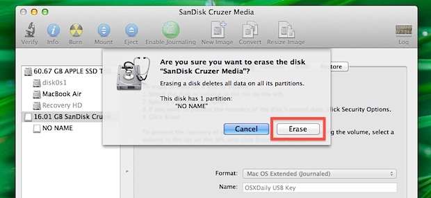 format macbook partition for os x